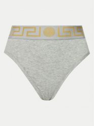Versace Figi klasyczne z wysokim stanem Greca Border AUD01050 Szary. Szare majtki damskie Versace, z bawełny. Za 209.99 zł.