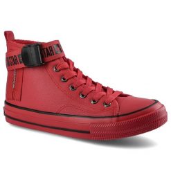 Czerwone Trampki Big Star Damskie Wygodne Obuwie. Czerwone trampki i tenisówki damskie BIG STAR, bez wzorów, ze skóry ekologicznej, bez zapięcia. Za 99.99 zł.