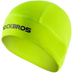 Czapka rowerowa zimowa dla dorosłych Rockbros YPP016YL. Żółte czapki damskie ROCKBROS, na zimę, bez wzorów, z materiału, sportowe. Za 49.90 zł.