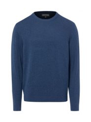 Finshley & Harding sweter z dzianiny z dodatkiem kaszmiru Mężczyźni Bawełna niebieski, L. Niebieskie swetry męskie Finshley & Harding, l, bez wzorów, z bawełny, eleganckie, bez kołnierzyka, bez ramiączek. Za 299.95 zł.