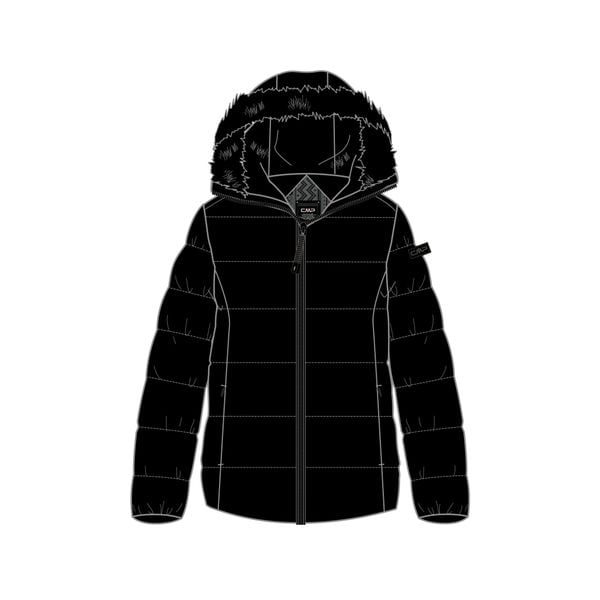 Kurtka damska turystyczna CMP 34K0036F. Czarne kurtki sportowe damskie CMP, xs, bez wzorów, bez ramiączek, bez kaptura. Za 489.00 zł.