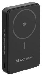 Wozinsky WLWP-10KA0Y3S 22.5W PD Qi2 10000 mAh, z podstawką, 1x USB-A, 1x USB-C - czarny. Czarne powerbanki . Za 98.90 zł.