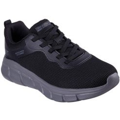 Buty sportowe męskie Skechers Bobs B Flex arch Comfort Edge. Czarne buty sportowe męskie Skechers, bez wzorów, bez zapięcia, na fitness i siłownię. Za 490.00 zł.