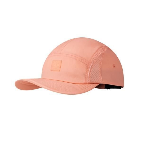 Czapka z daszkiem BUFF 5 PANEL GO CAP SOLID. Czerwone czapki damskie Buff, na lato, bez wzorów, z elastanu. Za 172.80 zł.