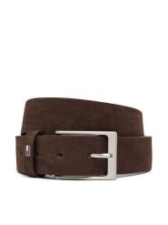Tommy Hilfiger Pasek Męski Layton 3.5 Nubuck AM0AM13754 Brązowy. Brązowe paski męskie Tommy Hilfiger, z nubiku. Za 229.99 zł.