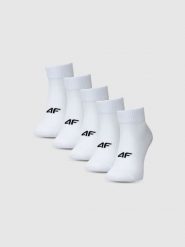 4F Skarpetki casual za kostkę (5-pack) męskie - białe 39-42. Białe skarpety męskie 4F, bez wzorów, z bawełny. Za 59.99 zł.