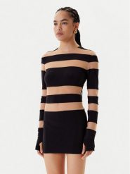 NORMA KAMALI Sukienka codzienna KK3243PMB48239 Czarny Slim Fit. Czarne sukienki damskie Norma Kamali, na co dzień, xs, bez wzorów, z syntetyku, bez kołnierzyka, bez ramiączek, proste. Za 1,009.00 zł.