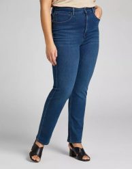 LEE CLASSIC STRAIGHT PLUS DAMSKIE SPODNIE JEANSOWE JEANSY DARK SYLVIE L32JPVWM 112107646. Jeansy damskie Lee, bez wzorów, z jeansu. Za 239.99 zł.