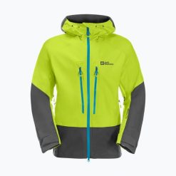 Kurtka skiturowa męska Jack Wolfskin Alpspitze 3L. Zielone kurtki sportowe męskie Jack Wolfskin, na jesień, l, bez wzorów, z materiału, bez kaptura, narciarskie. Za 959.99 zł.
