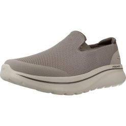 Buty SKECHERS GO WALK ARCH FIT N JOY Szary. Szare buty zimowe męskie Skechers, bez wzorów, z tkaniny, bez obcasa, bez zapięcia. Za 298.99 zł.