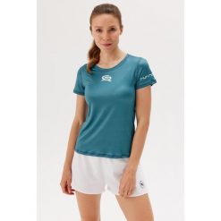 Damska koszulka biegowa Rough Radical Support Tee Women. Niebieskie bluzki damskie ROUGH RADICAL, l, bez wzorów, sportowe, bez kołnierzyka, bez ramiączek. Za 129.90 zł.
