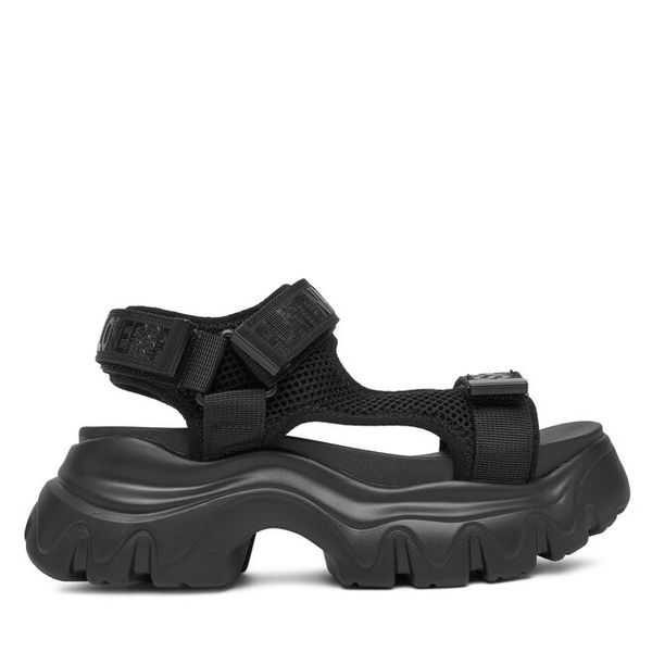 Sandały REPLAY. Czarne sandały damskie Replay, bez wzorów, bez obcasa, na koturnie, bez zapięcia. Za 339.99 zł.