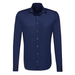 Męska Koszula 1/1 Business Kent Shaped Formal Shirt. Niebieskie koszule męskie Seidensticker, l, bez wzorów, casualowe, bez kołnierzyka, bez ramiączek. Za 331.99 zł.