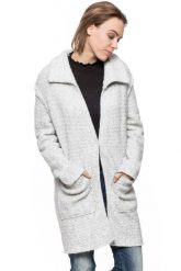 DAMSKI PŁASZCZ TOM TAILOR KNIT COAT. Szare płaszcze damskie Tom Tailor, s, bez wzorów, z dzianiny, eleganckie, bez kołnierzyka, bez kaptura. Za 199.99 zł.