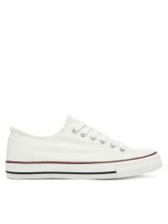 DeeZee Trampki CT0513-26 Biały. Białe trampki i tenisówki damskie DeeZee, bez wzorów, z materiału, bez zapięcia. Za 69.99 zł.