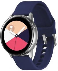 SILIKONOWA OPASKA DO SMARTWATCH 20MM UNIWERSALNA, NAVY / GRANATOWY. Niebieskie zegarki smartwatch Huawei, bez wzorów. Za 15.01 zł.