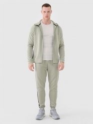 4F Spodnie treningowe szybkoschnące męskie - khaki S. Brązowe spodnie sportowe męskie 4F, m, bez wzorów, z dresówki, na fitness i siłownię. W wyprzedaży za 139.99 zł.
