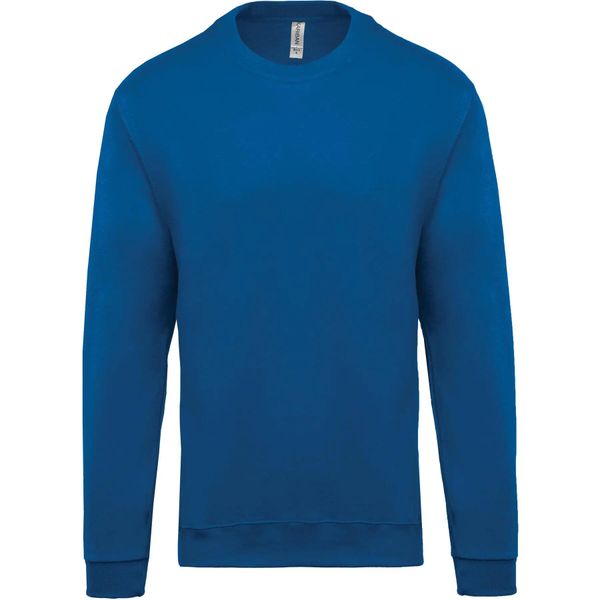 Bluza Kariban Col Rond. Niebieskie bluzy damskie KARIBAN, l, bez wzorów, z bawełny, bez ramiączek, bez kaptura. Za 111.50 zł.