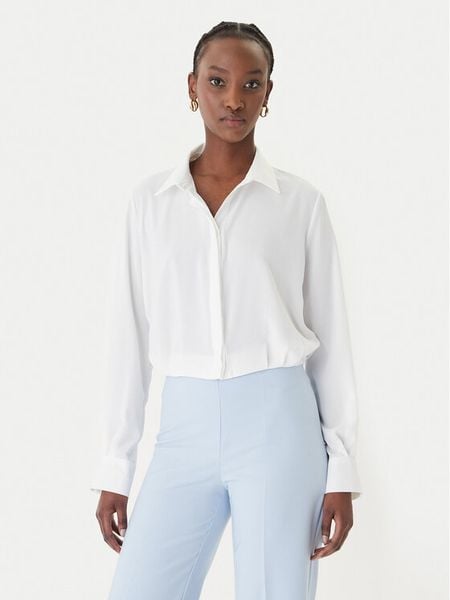 Rinascimento Koszula CFC0127372003 Biały Regular Fit. Białe koszule damskie Rinascimento, xl, bez wzorów, z syntetyku, bez kołnierzyka, bez ramiączek. Za 175.99 zł.