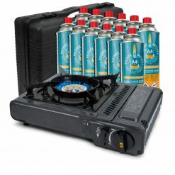 Eurocatch Kuchenka Gazowa - 12 kartuszy - walizka. Czarne walizki damskie EUROCATCH, bez wzorów. Za 285.99 zł.