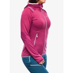 Bluza z kapturem damska La Sportiva Lucendro Thermal Hoody. Czerwone bluzy damskie La Sportiva, xs, bez wzorów, bez ramiączek, z kapturem. Za 650.99 zł.
