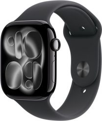 Smartwatch Apple Watch Series 11 Cellular 46mm Jet Black /Black Sport Band - M/L. Czarne zegarki smartwatch Apple, bez wzorów. Za 2,771.29 zł.