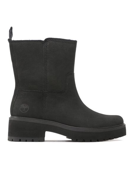 Timberland Botki Carnaby Cool Wrm Pull On Wr TB0A5NS30151 Czarny. Czarne botki damskie Timberland, bez wzorów, z nubiku, bez obcasa, na słupku, bez zapięcia. Za 679.99 zł.