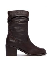 Aldo Botki Haverly 14163441 Brązowy ciemny. Brązowe botki damskie Aldo, bez wzorów, ze skóry, bez obcasa, na słupku, bez zapięcia. Za 849.99 zł.