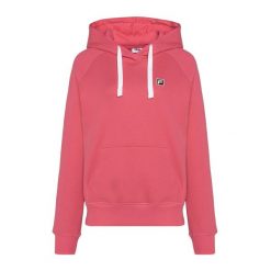 Bluza damska FILA Bibinje. Czerwone bluzy damskie Fila, m, bez wzorów, z bawełny, sportowe, bez ramiączek, z kapturem. Za 317.08 zł.