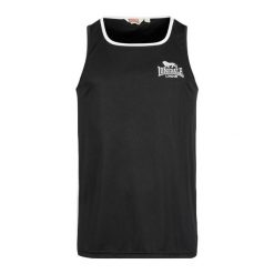 Tank top Lonsdale Amateur. Czarne koszulki sportowe męskie Lonsdale, bez wzorów, bez ramiączek, na fitness i siłownię. Za 168.50 zł.