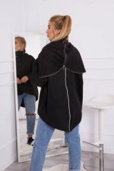 Bluza ocieplana z suwakiem z tyłu czarna. Czarne bluzy damskie KESI, l, bez wzorów, z bawełny, bez ramiączek, bez kaptura. Za 238.37 zł.