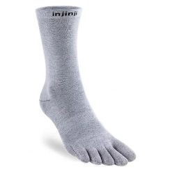 Skarpetki Injinji Liner Crew. Szare skarpetki damskie Injinji, bez wzorów, z materiału. Za 122.50 zł.