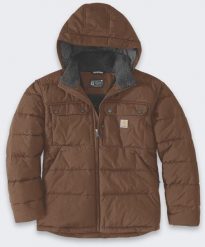 Kurtka męska Carhartt Kurtka Puchowa Carhartt Montana Red Duck. Czerwone kurtki męskie Carhartt, m, bez wzorów, z puchu, bez kaptura. Za 585.30 zł.