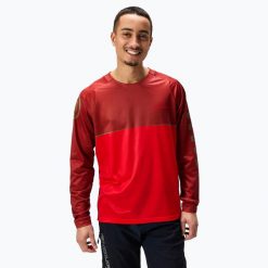 Longsleeve rowerowy męski Endura Core Printed. Czerwone bluzy męskie ENDURA, m, bez wzorów, sportowe, bez ramiączek, bez kaptura. Za 199.99 zł.