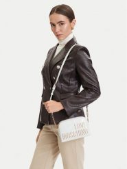 LOVE MOSCHINO Torebka JC4250PP0OKE110A Biały. Białe listonoszki damskie Love Moschino, bez wzorów, ze skóry, bez dodatków. Za 827.99 zł.