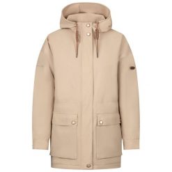 Damska Kurtka Wodoodporna Sasser. Białe kurtki sportowe damskie Trespass, na jesień, bez wzorów, bez ramiączek, bez kaptura, trekkingowe. Za 356.99 zł.