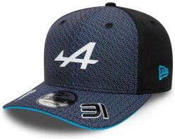 Czapka New Era 9FIFTY Esteban Ocon - czarna z granatem. Niebieskie czapki damskie MALINE, bez wzorów, z poliesteru, eleganckie. Za 195.99 zł.