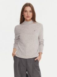 Tommy Hilfiger Sweter WW0WW47468 Szary Regular Fit. Szare swetry nierozpinane damskie Tommy Hilfiger, xxs, bez wzorów, z wełny, bez kołnierzyka, bez ramiączek. Za 749.99 zł.