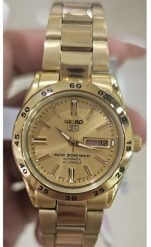 Zegarek Seiko 5 Sports damski złota tarcza 26 mm (SYMG44K1). Żółte zegarki damskie Seiko, złote. Za 949.99 zł.