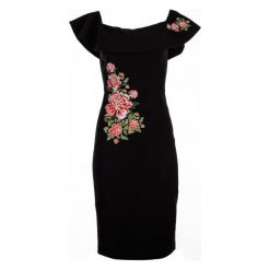 Desigual sukienka damska Marina 34 czarny. Czarne sukienki damskie Desigual, na co dzień, bez wzorów, z materiału, eleganckie, bez kołnierzyka, bez ramiączek. W wyprzedaży za 220.00 zł.