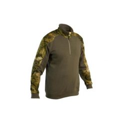 Sweter myśliwski 320 R FURTIV. Brązowe swetry męskie SOLOGNAC, xl, bez wzorów, z materiału, sportowe, bez kołnierzyka, bez ramiączek. Za 129.99 zł.