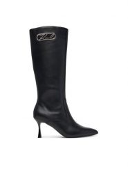 KARL LAGERFELD Kozaki Sienna KL32770 Czarny. Czarne kozaki damskie KARL LAGERFELD, bez wzorów, ze skóry, bez obcasa, na szpilce, bez zapięcia. Za 1,429.00 zł.
