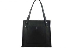 Shopperka skórzana BARBERINI'S czarna 914-1. Czarne shopperki damskie Barberinis, bez wzorów, ze skóry, na ramię, małe, bez dodatków. Za 289.99 zł.