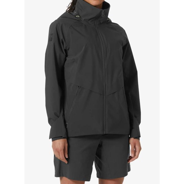 Kurtka przeciwdeszczowa damska Helly Hansen W HP Racing Hooded Jacket. Czarne kurtki sportowe damskie Helly Hansen, bez wzorów, bez ramiączek, bez kaptura, trekkingowe. Za 634.99 zł.