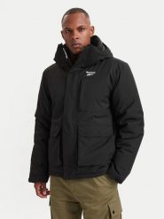 Reebok Kurtka zimowa RCC00078 Czarny Regular Fit. Czarne kurtki męskie Reebok, na zimę, l, bez wzorów, z syntetyku, bez kaptura. Za 549.99 zł.