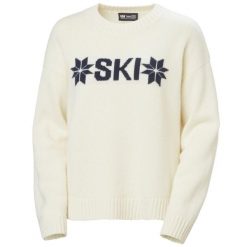Damski sweter z dzianiny Helly Hansen Bliss. Białe swetry nierozpinane damskie Helly Hansen, na zimę, bez wzorów, z dzianiny, sportowe, bez kołnierzyka, bez ramiączek. W wyprzedaży za 583.20 zł.