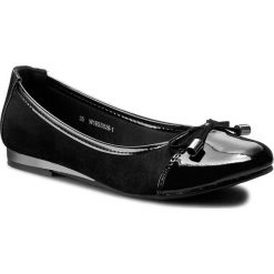 Baleriny JENNY FAIRY W16SS026-1. Czarne balerinki damskie Jenny Fairy, bez wzorów, z materiału, bez obcasa, bez zapięcia. Za 79.99 zł.