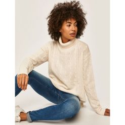 Polo Ralph Lauren - Sweter. Białe swetry nierozpinane damskie Polo Ralph Lauren, l, bez wzorów, z dzianiny, bez kołnierzyka, bez ramiączek. Za 799.90 zł.