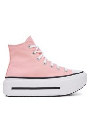 Converse Trampki Chuck Taylor All Star Lift Double Stack A15012C Różowy. Czerwone trampki i tenisówki damskie Converse, bez wzorów, z materiału, bez zapięcia. Za 359.99 zł.