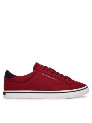 Tommy Hilfiger Tenisówki Vulc Core Long Lace FM0FM05688 Bordowy. Czerwone trampki męskie Tommy Hilfiger, bez wzorów, z materiału, bez zapięcia. Za 289.99 zł.